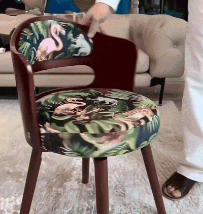 Vintage Makeup Vanity Chair Swivel Vanity Stool With Backrest