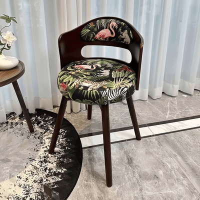 Vintage Makeup Vanity Chair Swivel Vanity Stool With Backrest