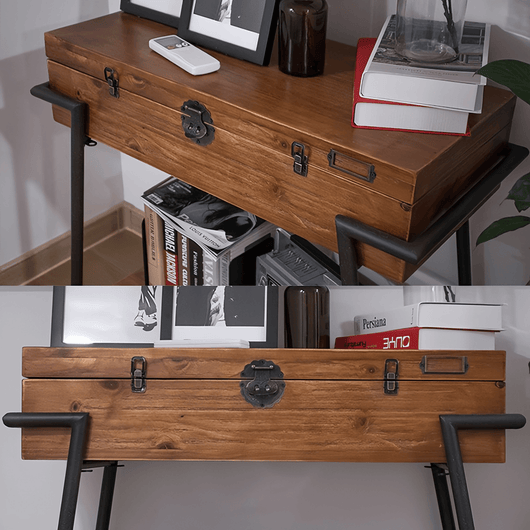 Wood Porch Console Table Side Cabinet Retro Sofa Table