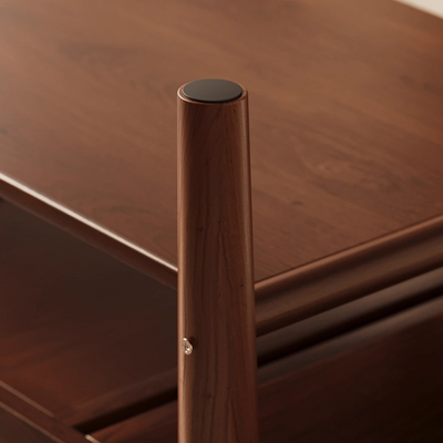 Solid Wood Oval Coffee Table, Compact Living Room Coffee Table, Double-Layer Storage Coffee Table, Modern Minimalist Coffee Table