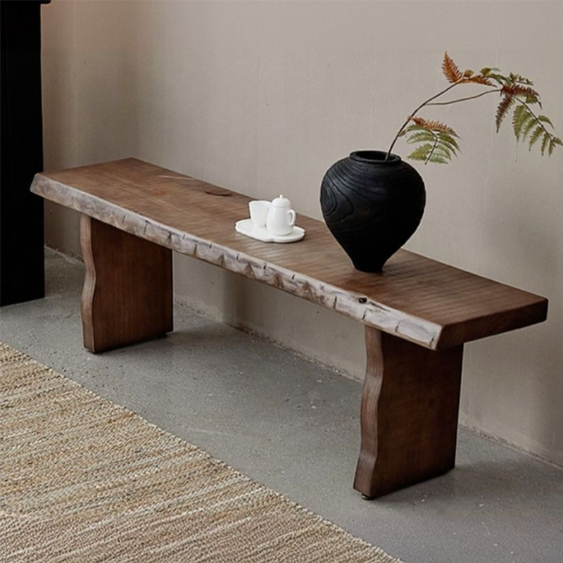 Solid Wood Dining Bench – Minimalist Pine Seating for Dining Room, Entryway & Bedroom