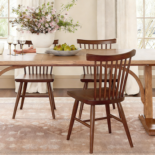 High Back Wood Modern Dining Chair, Windsor Chair