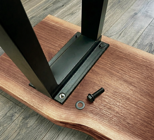 Live Edge Entryway Bench, Bedroom Bench, Industrial Style Steel Legs