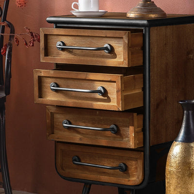 Living Room Storage Cabinet Industrial Tall Kitchen Cabinets With 4 Drawers