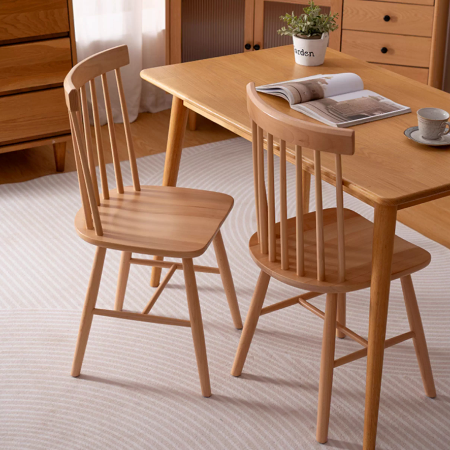 High Back Wood Modern Dining Chair, Windsor Chair