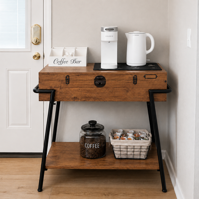 Wood Porch Console Table Side Cabinet Retro Sofa Table